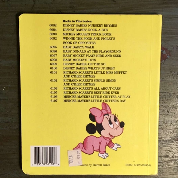 Vintage Disney Babies "What's Up High?" Little Golden Board Book 1988 - Picture 4 of 5